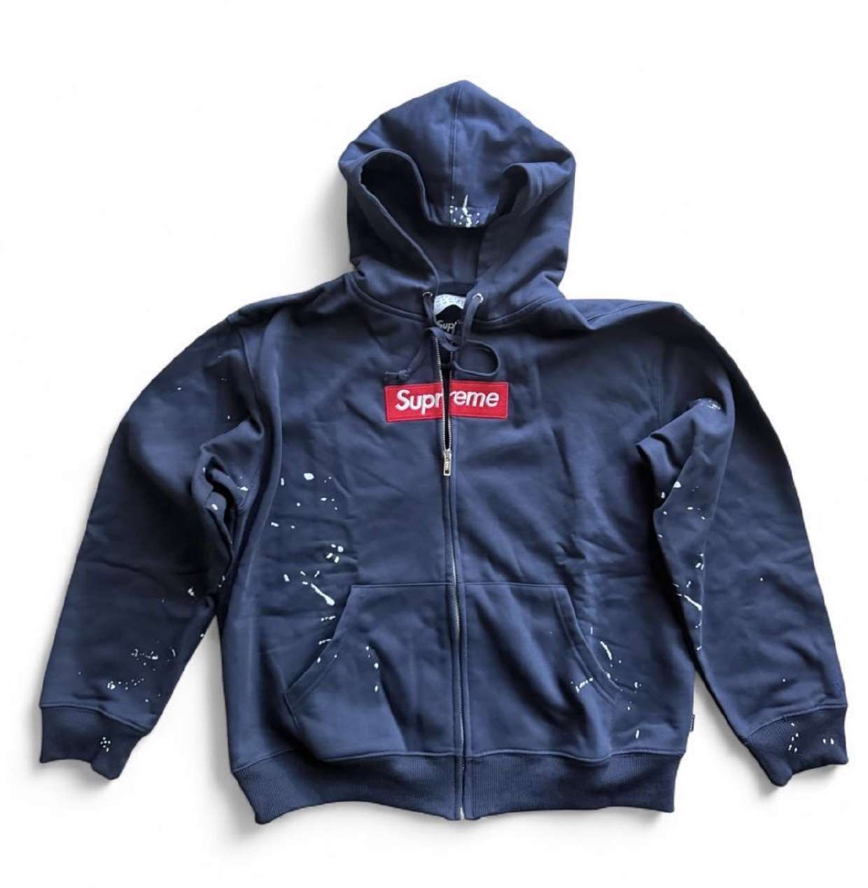 Supreme × MM6 Maison Margiela Box Logo Zip Hoodie